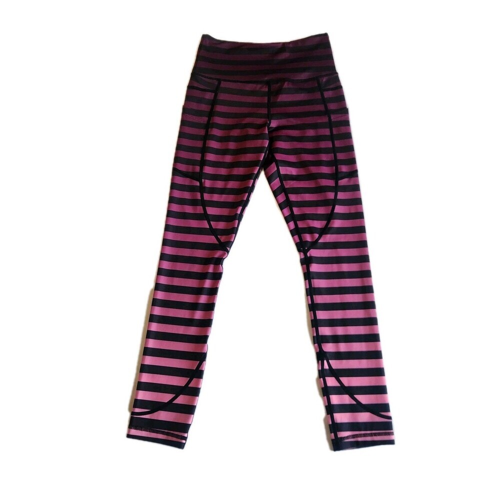 ZYIA Ombre Stripe Pocket High Rise Stretch Light n Tight Leggings Sz 2 - Picture 3 of 8